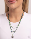 Paparazzi Spiral Safari - Green Necklace