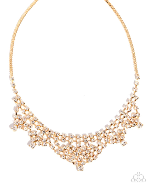 Paparazzi Square Selfie- Gold Necklace