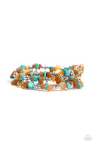 Paparazzi  Stacking Stones - Orange Coil Bracelet