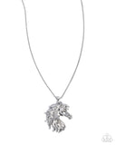 Paparazzi Stallion Swing- White Necklace