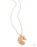 Paparazzi Stallion Swing- Gold Necklace