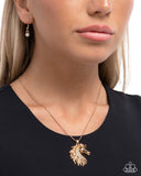 Paparazzi Stallion Swing- Gold Necklace