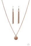 Paparazzi Stamped Sentiment - Copper Heart Necklace