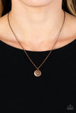Paparazzi Stamped Sentiment - Copper Heart Necklace