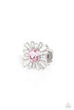 Paparazzi Starburst Season - Pink Trapezoidal Ring