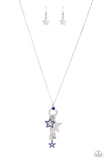 Paparazzi Starry Statutes - Blue Star Necklace