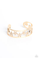 Paparazzi Starry Suffragette - Gold Patriotic Cuff Bracelet