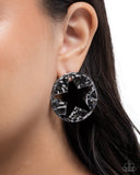 Paparazzi Stellar Saloon- Black Earrings