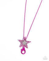 Paparazzi Stellar Search - Pink Lanyard Necklace