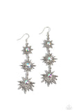 Paparazzi Stellar Series - White Iridescent Earrings