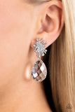 Paparazzi Stellar Shooting Star - White Earrings