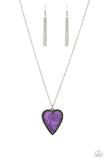 Paparazzi Stony Summer - Purple Heart Necklace