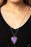 Paparazzi Stony Summer - Purple Heart Necklace
