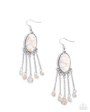 Paparazzi Stony Survival- White Earrings