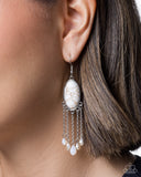 Paparazzi Stony Survival- White Earrings