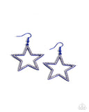 Paparazzi Streamlined Stars - Blue Earrings