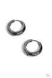 Paparazzi Streamlined Status - Black hoops Earrings