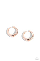 Paparazzi Streamlined Status - Rose Gold Hoops