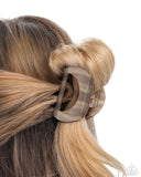 Paparazzi Striped Shopaholic- Brown Hair Accessory