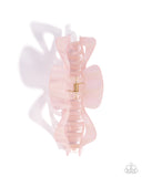 Paparazzi Striped State of Mind- Pink Hair Clip
