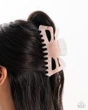 Paparazzi Striped State of Mind- Pink Hair Clip