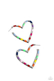Paparazzi Striped Sweethearts - Multi Hopp Earrings