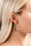 Paparazzi Striped Sweethearts - Multi Hopp Earrings