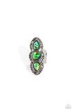 Paparazzi Strut Your STUDS - Green Teardrops Ring