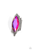 Paparazzi Stunning Showman - Pink UV Shimmery Marquise Ring