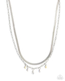 Paparazzi Suave Shimmy- Silver Necklace