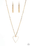 Paparazzi Subtle Soulmate - White Heart Necklace