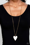 Paparazzi Subtle Soulmate - White Heart Necklace