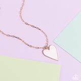 Paparazzi Subtle Soulmate - White Heart Necklace