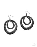 Paparazzi Subtle Swirls- Black Earrings