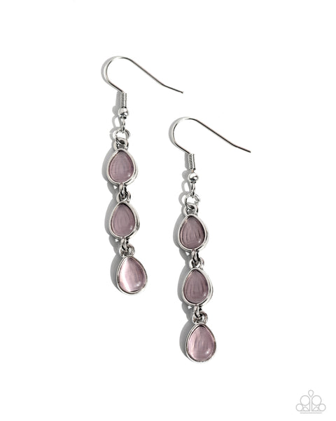 Paparazzi Summer Rain - Pink Earrings