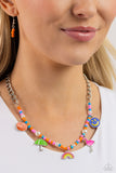 Paparazzi Summer Sentiment - Orange Charms Necklace