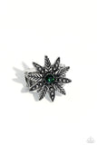 Paparazzi Sunflower Season - Green Emerald Gem Petals Ring