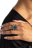 Paparazzi Sunflower Season - Green Emerald Gem Petals Ring