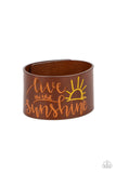 Paparazzi Sunshine Season - Orange Leather Wrap Bracelet