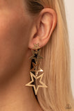 Paparazzi Superstar Crescendo - Gold Star Earrings