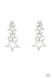 Paparazzi Superstar Crescendo - Silver Stars Earrings