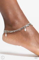 Paparazzi Surf City - White Shells Anklet