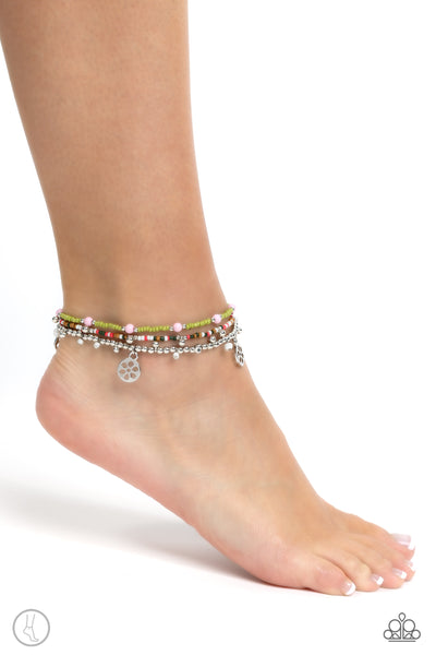 Paparazzi Surfing Safari - Green Anklet