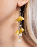 Paparazzi Suspended Sophistication - Yellow Earrings