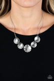 Paparazzi Swanky Shimmer - White Rhinestone Necklace