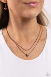 Paparazzi Sweetheart Series - Copper Heart Necklace