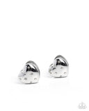 Paparazzi Sweetheart Stars- White Heart Earrings