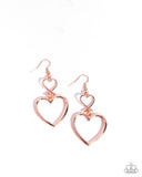 Paparazzi Sweetheart Symmetry- Copper Earrings