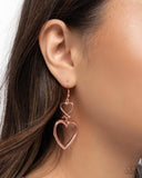 Paparazzi Sweetheart Symmetry- Copper Earrings