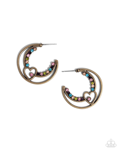 Paparazzi Sympathetic Sweetheart - Brass Hoops